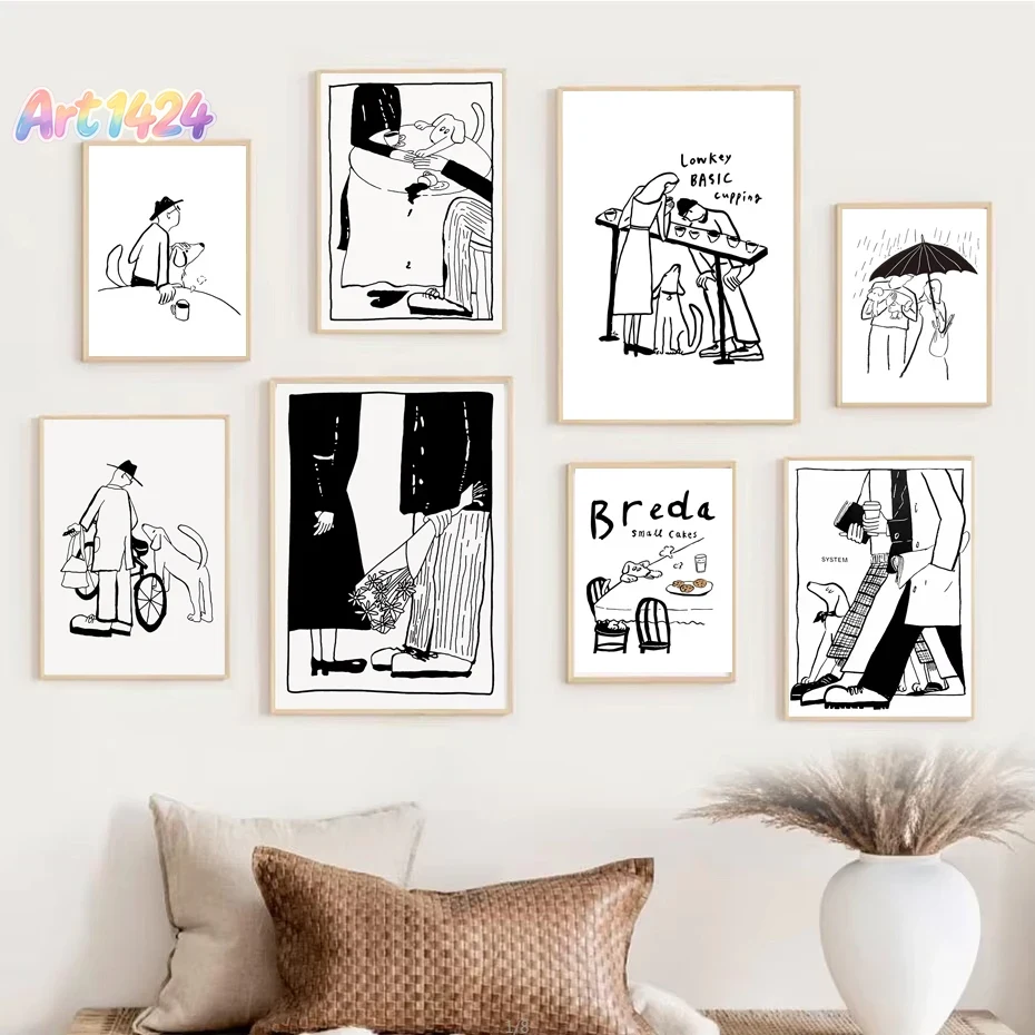 Korean Arts And Lifestyle - 1pc Scandinavian Minimalist Art Poster Modern