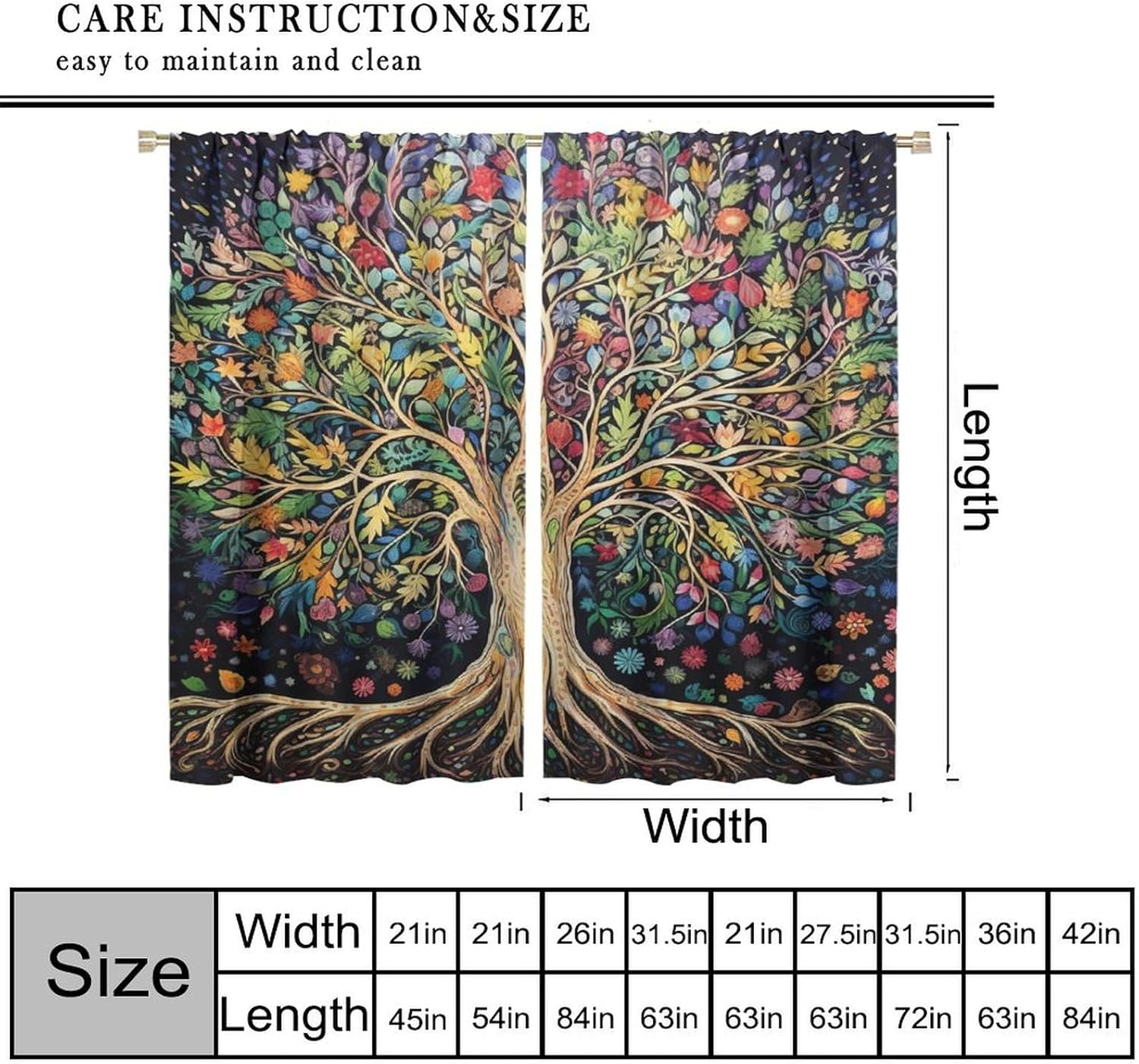 Tree of Life Curtains, Fantasy - đánh giá và giá Korean Arts And Lifestyle