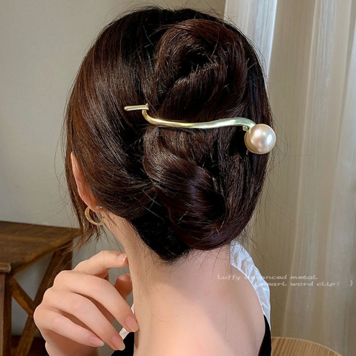 Elegant Glitter Pearl Hair Cli - đánh giá và giá Korean Daily Lifestyle