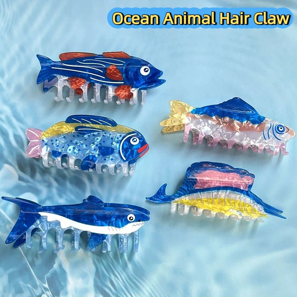 Hairpin Ocean Animal Hair Claw - đánh giá và giá Korean Girls Lifestyle