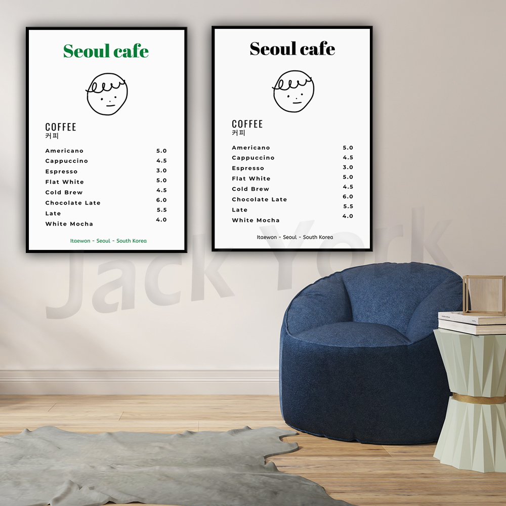 Seoul Cafe Print Wall Art Prin - đánh giá và giá Korean Arts And Lifestyle