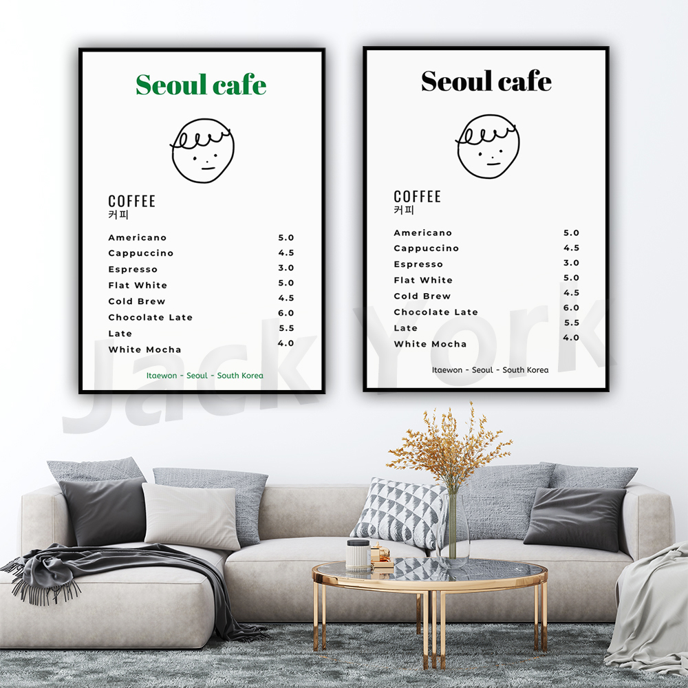 Seoul Cafe Print Wall Art Prin - đánh giá và giá Korean Arts And Lifestyle